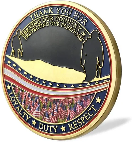 Miniatura 2 de BHealthLife Moneda de desafío de apreciación de veteranos militares gracias por su servicio Regalo para veteranos