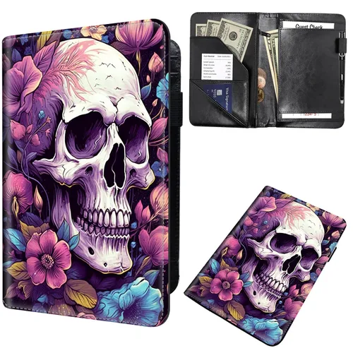 Miniatura 22 de Libros de mesero para camarera, cartera de cuero para camarero con cremallera, soporte para recibos, para camarero, camarero, accesorios