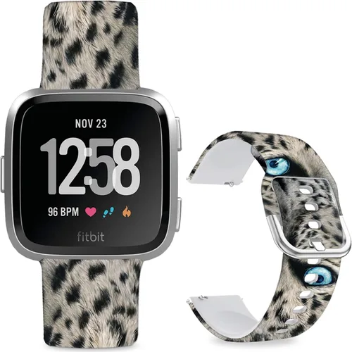 Miniatura 11 de Correas de reloj de silicona suave compatibles con Fitbit Versa 2/Versa/Fitbit Versa Lite/SE, correa de repuesto con bonito patrón floral de 0.98