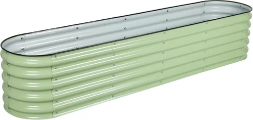 Miniatura 20 de BPS Cama de jardín elevada de metal, paquete de 2 macetas galvanizadas de 2.5 pies de diámetro, cajas de jardín elevadas para macetas de flores