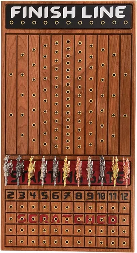 Miniatura 5 de Juego de carreras de caballos para adultos, juego de mesa de carreras de caballos con 11 lujosos caballos de metal (oro, plata, negro, oro rosa)