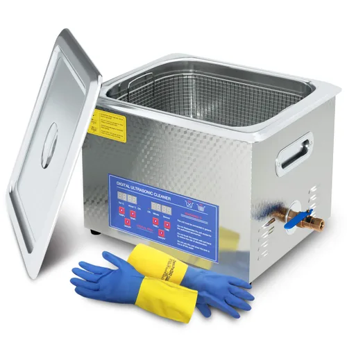 Miniatura 9 de Limpiador ultrasónico de piezas de 200 W calentado 2L (capacidad líquida de 1.5L) para carburadores pequeños, inyectores, pistolas, balas de latón