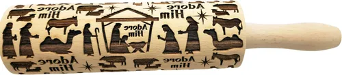 Miniatura 4 de Rodillo en relieve para galletas de Navidad, pan de jengibre, shortbread (Ángeles de Navidad)