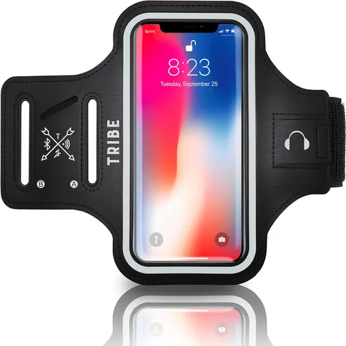 TRIBE - Funda brazalete resistente al agua para teléfono celular, soporte para correr para iPhone Pro Max Plus Mini SE (13/12/11/X/XS/XR/8/7/6/5)
