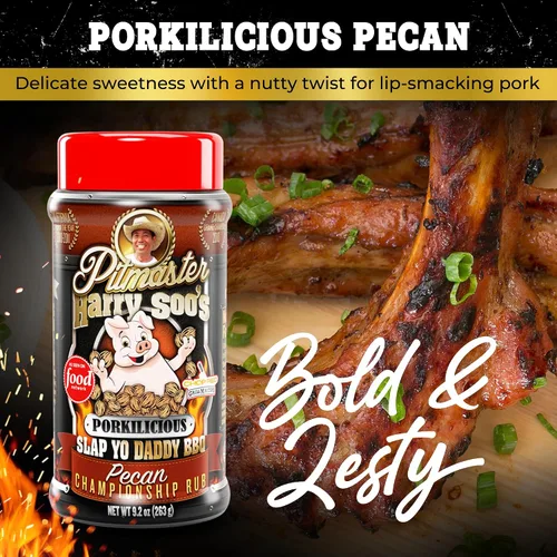 Miniatura 5 de Slap Yo Daddy - Condimento para barbacoa de Pecan Porkilicious – Condimento para asar a la parrilla y ahumar de Pitmaster Harry Soo – Sin MSG, sin