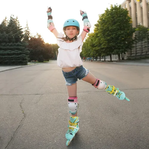 Miniatura 4 de Patines en línea Nattork para niñas y niños, patines ajustables con ruedas iluminadas en 4 tallas, patines iluminados para principiantes para niños