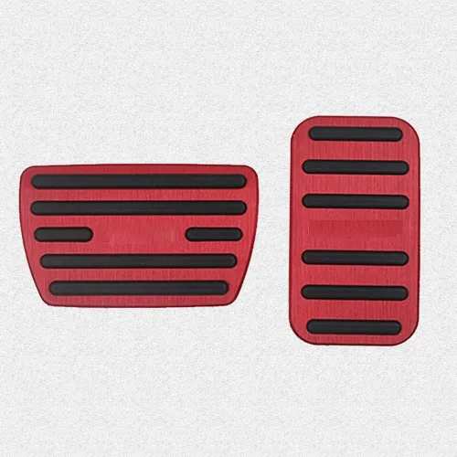 Miniatura 14 de Cubiertas de pedal de acelerador de gas de aleación de aluminio, accesorios interiores antideslizantes sin perforación, pedal de freno Pastillas