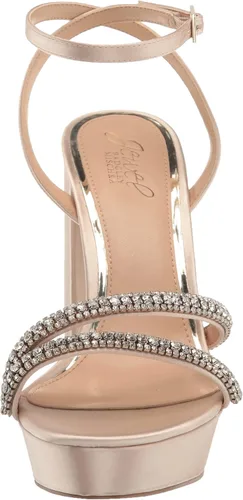 Miniatura 2 de Jewel Badgley Mischka Rochel - Tacón de bloque de plataforma con correas adornadas con piedras preciosas