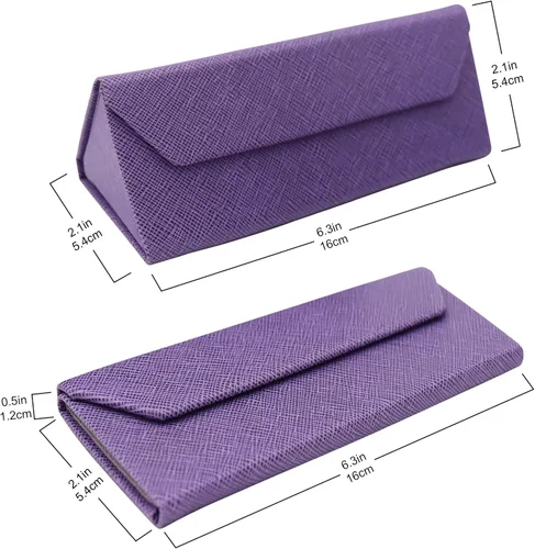 Miniatura 22 de Real Sic Funda para lentes de sol para hombres y mujeres, soporte magnético plegable para lentes de sol, inspirado en el color sólido