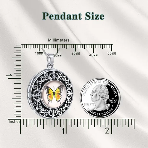 Miniatura 2 de Farfume Collar personalizado con 2 imágenes, hermoso colgante para mujereshombres