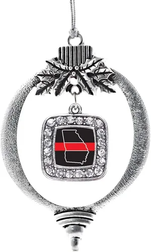 Miniatura 95 de Inspired Silver - Nana púrpura - Adorno de Navidad plateado - Adorno cuadrado para árbol de Navidad con circonita cúbica - Decoración colgante