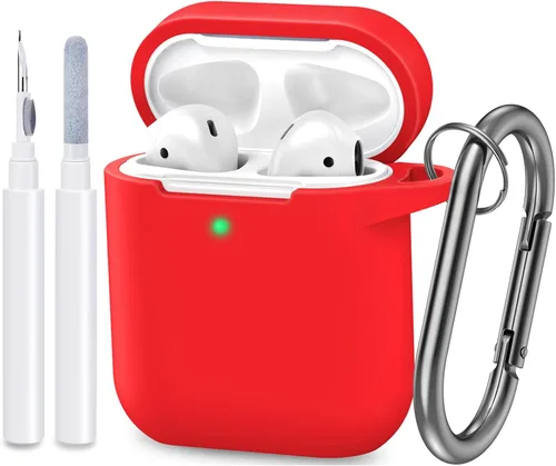 Miniatura 11 de Funda compatible con AirPods, cubierta protectora de silicona completa a prueba de polvo diseñada para Apple AirPods de 1.ª y 2.ª