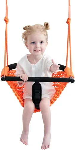 Miniatura 7 de Columpio 2 en 1 para niños pequeños. Asiento de columpio para niños con cuerdas ajustables, para niños, juego de columpios seguros para niños