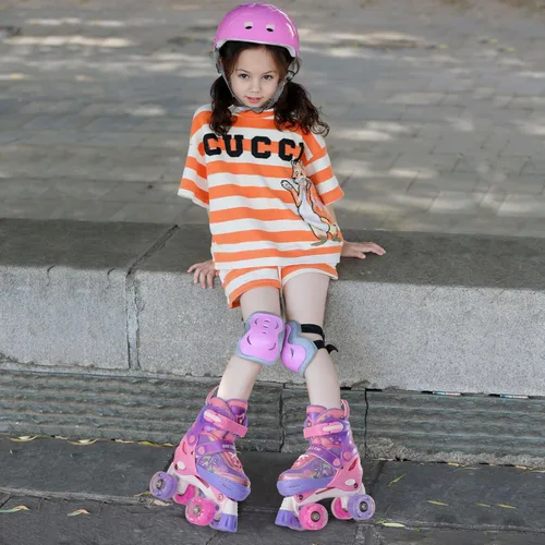 Miniatura 2 de METROLLER Patines de ruedas para niñas de 4 a 6, 5 a 8, 8 a 12 años, patines ajustables para niñas pequeñas, ruedas brillantes, diseño de unicornio