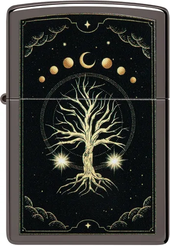 Miniatura 2 de Zippo Mystic Nature Design - Encendedor de bolsillo Black Ice