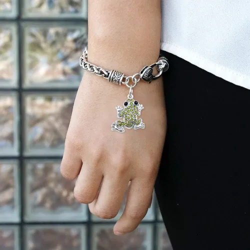 Miniatura 3 de Inspired Silver - Pulsera de plata con dije personalizado y circonitas cúbicas.
