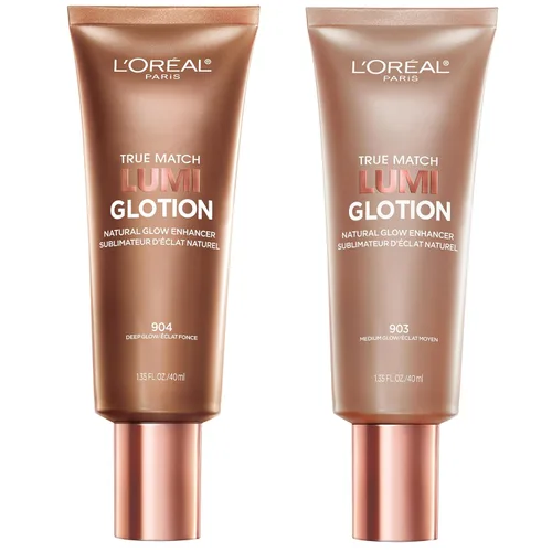 Miniatura 13 de L'Oréal Paris Maquillaje True Match Lumi Glotion, Potenciador de brillo natural, Iluminador resaltador, Gotas bronceadoras para un brillo bañado por
