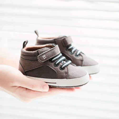 Miniatura 5 de KaKaKiKi - Tenis de lona para bebé infante niños tenis con suela de goma antideslizante tenis de caramelo caminantes primerizos precaminando tenis