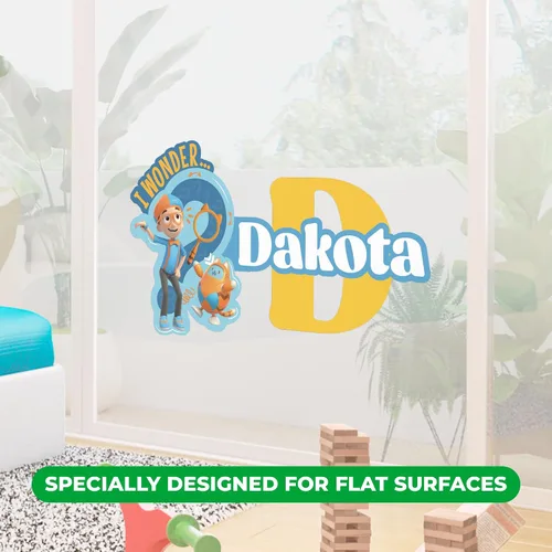 Miniatura 3 de EGD Calcomanías de pared con nombre personalizado de Blippi para niños, I Blippi y T.A.B.B.S. I Nombre personalizado para decoración de habitación