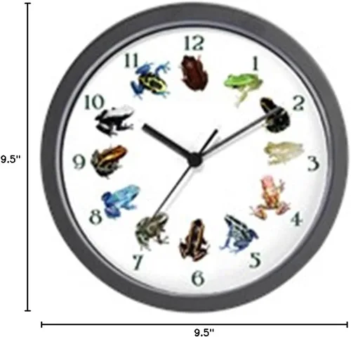 Miniatura 2 de CafePress Frog Diversity - Reloj de pared de 10 pulgadas para sala de estar, cocina u oficina