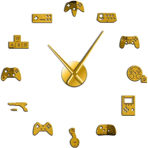 Miniatura 2 de The Geeky Days Controlador de juegos de video DIY reloj de pared gigante juego joysticks pegatinas Gamer arte de pared video juegos signos niño