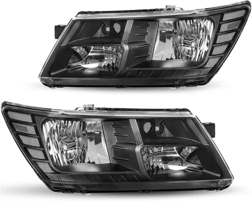 Miniatura 12 de JSBOYAT Conjunto de faros delanteros y luces traseras de repuesto para Dodge Journey 2009-2020, lado del conductor y del pasajero, carcasa negra
