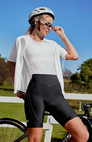 Miniatura 5 de Heathyoga Pantalones cortos de ciclismo acolchados 4D para mujer, con bolsillos, acolchados, pantalones cortos de ciclismo para mujer