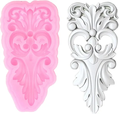 Miniatura 8 de ZiXiang Molde de fondant barroco para fondant, moldes de silicona de encaje de voluta, molde de filigrana para decoración de pasteles de flores