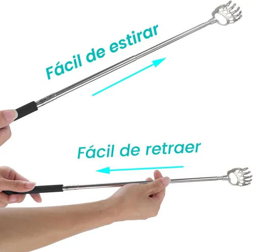 Miniatura 9 de Rascador de espalda Wovte telescópico en forma de garra de oso, Negro, 1
