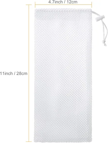 Miniatura 2 de Weewooday 6 Piezas Alimentador de Calcetín para Pinzón Calcetines de Cardo Alimentador de Pájaros Saco Instantáneo de Semillas para Colgar al Aire