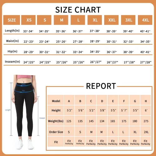 Miniatura 6 de Leggings with Pockets for WomenHigh Waist Tummy Control Workout Athletic Running Yoga PantsRegular and Plus