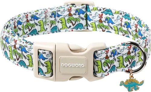 Miniatura 36 de DOGWONG Collar de perro de San Valentín, collar de perro con estampado de corazones para perros grandes, lindos collares de primavera, hembra