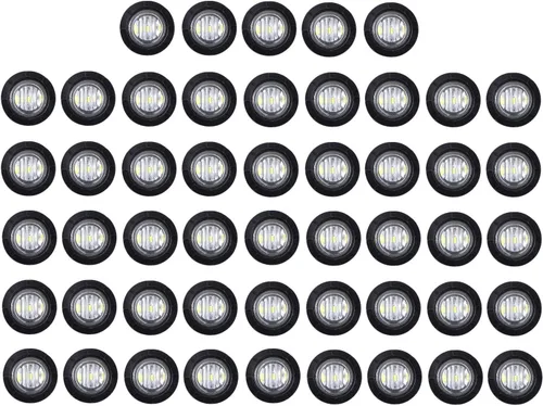Miniatura 14 de TMH 60 piezas de 3/4 pulgadas 20 ámbar + 20 rojas + 20 blancas luz 3 LED marcadores de separación luces indicadoras de marcador lateral mini