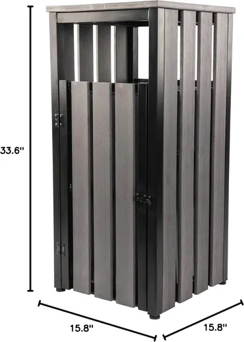Miniatura 7 de Lorell, LLR42693, Cubo de basura para exteriores, 1, carbón