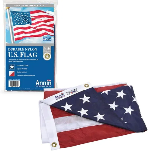 Miniatura 12 de Annin Flagmakers SolarGuard Nyl-Glo - Bandera estadounidense (2300) fabricada en Estados Unidos, 6 x 10 pies, nailon