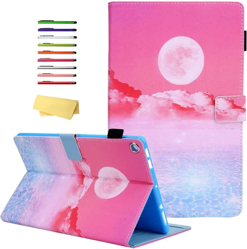 Miniatura 10 de Funda para tablet Fire HD 8 de 8ª/7ª/6ª generación de 8.0 pulgadas con soporte para lápices [encendido y apagado automático] ranuras para tarjetas