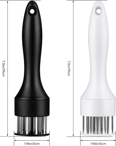 Miniatura 2 de Cuchillas de aguja de acero inoxidable herramienta ablandadora de carne con utensilios de cocina ultra afilados de profesión jacquard para ablandar