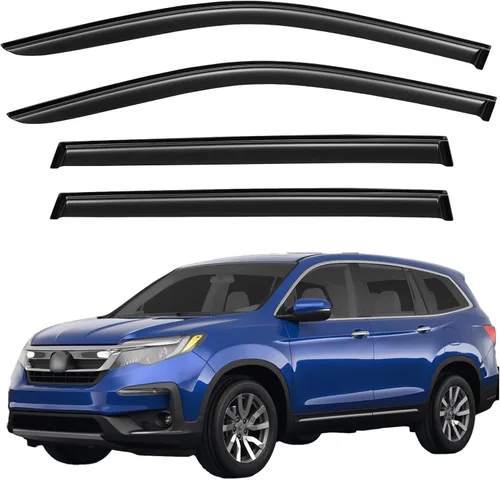 Miniatura 69 de YQAUTEC Viseras de Ventana Protectores de Lluvia para Honda Civic 2022 2023 2024 2025 2026, Deflectores de Viento de Ventilación de Ventana Fuera