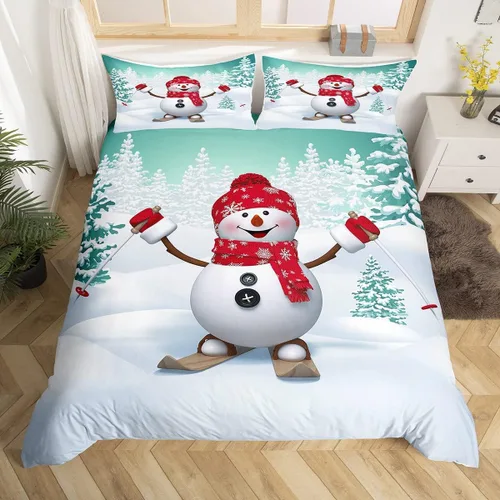 Miniatura 9 de Erosebridal Juego de ropa de cama de hurón para niños, funda de edredón de animales salvajes, bonita funda de edredón de vida silvestre para niños