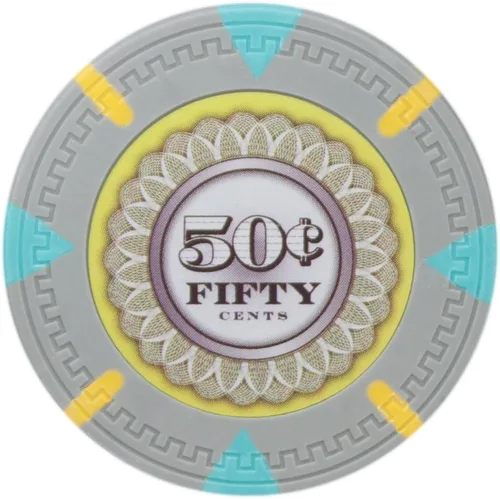 Miniatura 13 de Claysmith Gaming The Mint Poker Chip - Compuesto de arcilla pesada de 0.48 oz, paquete de 50 Azul ($10 Dark Blue)