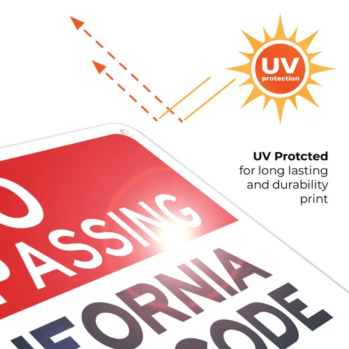 Miniatura 7 de Señal de California No Trespassing, sección 602 de código penal, 10 x 7 pulgadas, aluminio 040 libre de óxido, resistente a la decoloración