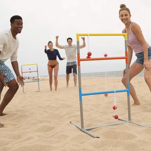 Miniatura 4 de Franklin Sports Juego de pelota de escalera, incluye 2 objetivos de bola de escalera con bases pesadas y 6 bolas, juego de lanzamiento de golf