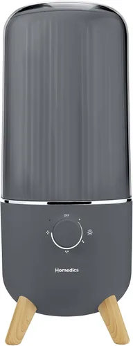 Homedics - Humidificador ultrasónico, para dormitorios y oficinas en casa, tanque de 0.97 galones, tiempo de funcionamiento de 45 horas, vapor frío