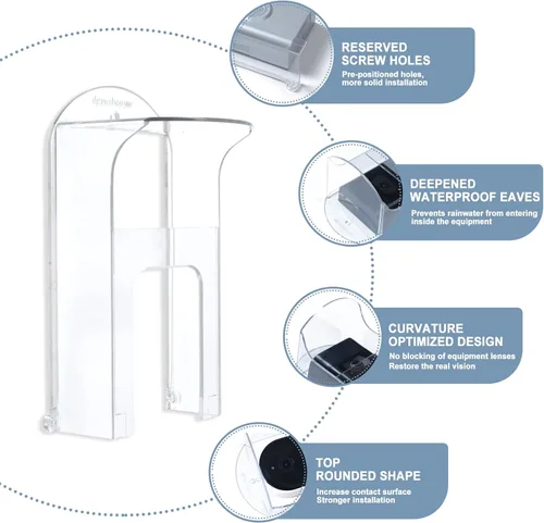 Miniatura 4 de Cubierta de lluvia de plástico transparente para timbre, protector impermeable para todos los modelos de videoporteros Ring 1/2/3/4/2020/Pro/Pro 2
