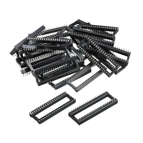 Miniatura 8 de MECCANIXITY DIP IC Chip Adaptador de zócalo Plano Pin 32P 0.100 in Paso 0.591 in IC Socket para placa PCB, paquete de 30