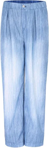 Miniatura 4 de UQRZAU Pantalones casuales con bolsillos para mujer, pantalones de mezclilla de moda urbana, pantalones de pierna ancha, pantalones recortados