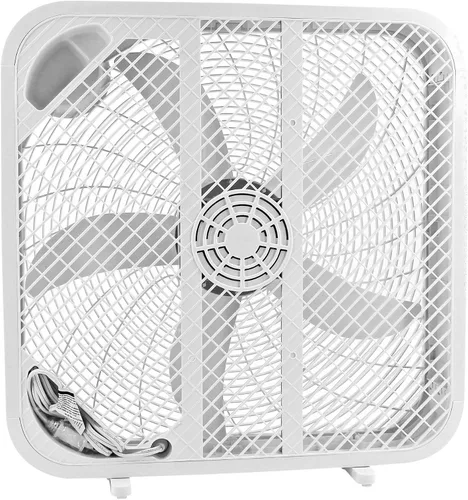 Miniatura 7 de Genesis Ventilador de caja de 20 pulgadas, 3 ajustes, tecnología de refrigeración máxima, asa de transporte, blanco (G20BOX-WHT)