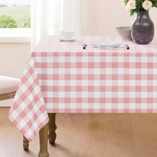 Miniatura 10 de Mantel a cuadros rectangular de gingham, impermeable, sin arrugas, manteles de búfalo a cuadros para mesa, lavables para comedor, fiestas y picnic