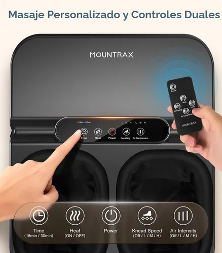 Miniatura 3 de MOUNTRAX Máquina Masajeador de Pies con Calor, Masajeador de Pies para Fascitis Plantar, Dolor de Neuropatía, Masajeador de Pies Shiatsu con Control