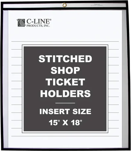 Miniatura 7 de C-Line, soportes cosidos para boletos de tienda de alta capacidad, con refuerzo y cierre con solapa, lados transparentes, 9 x 12 x 1 pulgadas